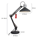 anne light & home AN Bordlampe ZAPPA, 1-flamme, sort