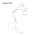 anne light & home AN Bordlampe ZAPPA, 1-flamme, sort