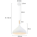 Mexlite Mexlite Pendel BJORR, 1-flamme, 30cm, hvid