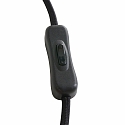 Steinhauer wall luminaire YORKSHIRE 1 flame, with switch, with plug, adjustable E27 IP20, black matt 