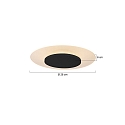 Loftlampe LIDO lille, rund, indirekte, perforeret IP20, sort mat d�mpbar
