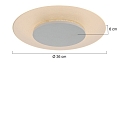 Steinhauer Loftlampe LIDO rund, mittelgro�, indirekte, perforeret IP20, hvid mat d�mpbar