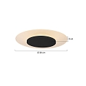 Loftlampe LIDO rund, mittelgro�, indirekte, perforeret IP20, sort mat d�mpbar