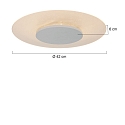 Steinhauer Loftlampe LIDO stor, rund, indirekte, perforeret IP20, hvid mat d�mpbar