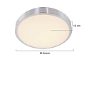 Mexlite Udend�rs loftlampe GALAXY cylindrisk, mittelgro�, omskiftelig IP44, st�l b�rstet 