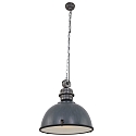 Pendel BIKKEL - � 52CM 1-flamme, stor E27 IP20, beton gr� d�mpbar