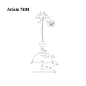 Steinhauer pendant luminaire BIKKEL - � 52CM 1 flame, large E27 IP20, black matt dimmable