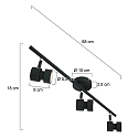 Spotlight bar NATASJA 3-flammer, lang, Dim-To-Warm, justerbar GU10 IP20, st�l b�rstet d�mpbar