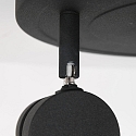 Steinhauer spotlight bar NATASJA 3 flames, round, Dim-To-Warm, adjustable GU10 IP20, black matt dimmable