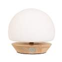 Steinhauer Bordlampe ANCILLA rund, kort, med touch-d�mper G9 IP20, b�g, naturlig farve d�mpbar