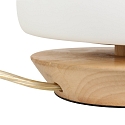 Steinhauer Bordlampe ANCILLA rund, kort, med touch-d�mper G9 IP20, b�g, naturlig farve d�mpbar