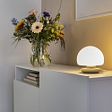 Steinhauer Bordlampe ANCILLA rund, kort, med touch-d�mper G9 IP20, st�l b�rstet d�mpbar