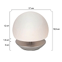 Steinhauer Bordlampe ANCILLA rund, kort, med touch-d�mper G9 IP20, st�l b�rstet d�mpbar