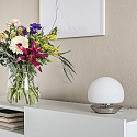 Steinhauer Bordlampe ANCILLA rund, kort, med touch-d�mper G9 IP20, st�l b�rstet d�mpbar