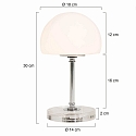 Steinhauer Bordlampe ANCILLA MUSHROOM lang, med skiftefunktion G9 IP20, chrom, poleret d�mpbar