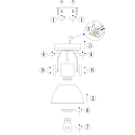 Mexlite Mexlite Spot GEARWOOD, 1-flamme, gr�n