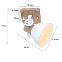 Mexlite Mexlite Spot GEARWOOD, 1-flamme, hvid