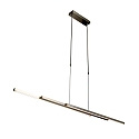 Steinhauer Pendant luminaire ZELENA LED, adjustable, 4 flames, silver