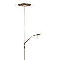 Steinhauer Standerlampe ZODIAC LED, 2-flammer, med l�searm justerbar, bronze