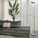 Steinhauer Steinhauer Floor lamp ZODIAC LED, 2 flames, with reading arm adjustable, steel