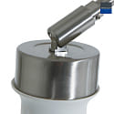 Steinhauer Standerlampe PRESTIGE CHIC cylindrisk, med afbryder, med skrm, med leddelt arm, med stik E27 IP20, stl brstet 
