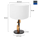 anne light & home table lamp ANIMAUX - OURSES up, with switch, with shade, with plug E27 IP20, black matt 