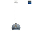 Steinhauer pendant luminaire SPARKLED LIGHT half round, with shade E27 IP20, steel brushed dimmable