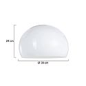 Steinhauer sk�rm KAPPEN - PLEXI BALL 380 rund, blank, hvid