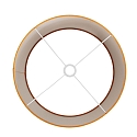 Steinhauer shade KAPPEN - � 50CM cylindrical, gold matt, sand coloured