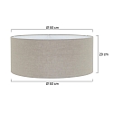 Steinhauer shade KAPPEN - � 50CM cylindrical, beige, mud