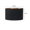 anne light & home sk�rm KAPPEN - � 30CM cylindrisk, sort