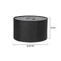 Steinhauer sk�rm KAPPEN - � 20CM flad, cylindrisk, sort