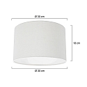 Steinhauer shade KAPPEN - � 30CM cylindrical, white
