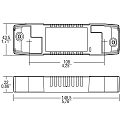 TCI LED driver PRO FLAT 40 med aflastning, konstant str�m, justerbar, omskiftelig, hvid