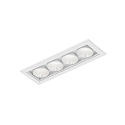 Indbygnings loftlampe LINOO 4.0 4-flammer, firkantet IP20, hvid mat, hvid blank