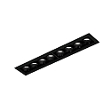 Indbygnings loftlampe LINOO 8.0 8-flammer, firkantet IP20, sort blank, sort mat