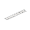 Indbygnings loftlampe LINOO 8.0 8-flammer, firkantet IP20, hvid mat, hvid blank