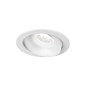 Indbygget spotlys RONY 1.0 - LED rund, multipower, kardanisk drejning, med klemfjedre IP20, mat, trafik hvid d�mpbar