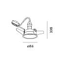 Wever & Ducr� Recessed spot DEEP 1.0 PAR16, GU10 max. 12W, with leaf springs, black