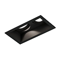 Indbygget spotlys PLANO 2.0 - LED 2-flammer, kardanisk drejning, med klemfjedre IP20, mat, kulsort d�mpbar