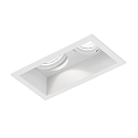 Indbygget spotlys PLANO 2.0 - LED 2-flammer, kardanisk drejning, med klemfjedre IP20, mat, trafik hvid d�mpbar