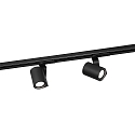 1-faset spot SQUBE ON TRACK 1.0 - PAR16 med adapter, kardanisk drejning GU10 IP20, mat, kulsort d�mpbar