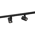 1-faset spot SQUBE ON TRACK 1.0 med adapter IP20, sort d�mpbar