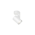 V�g- og Loftlampe SQUBE ON BASE 1-flamme, svingbar GU10 IP20, hvid d�mpbar