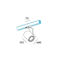 Wever & Ducr� 3-faset spot SQUBE ON TRACK 3.0 med adapter IP20, hvid d�mpbar