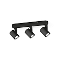 V�g- og Loftlampe SQUBE ON BASE 3-flammer, svingbar, drejelig GU10 IP20, sort d�mpbar