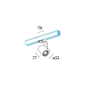 Wever & Ducr� 3-faset spot SQUBE ON TRACK 1.0 - PAR16 med adapter, kardanisk drejning GU10 IP20, mat, trafik hvid d�mpbar