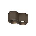 Downlight HEXO 2.0 - PAR16 2-flammer, firkantet, uden reflektor GU10 IP20, bronze d�mpbar