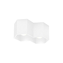 Downlight HEXO 2.0 - PAR16 2-flammer, firkantet, uden reflektor GU10 IP20, mat, trafik hvid d�mpbar