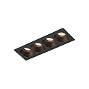 Downlight PIRRO 4.0 4-flammer IP20, sort d�mpbar
